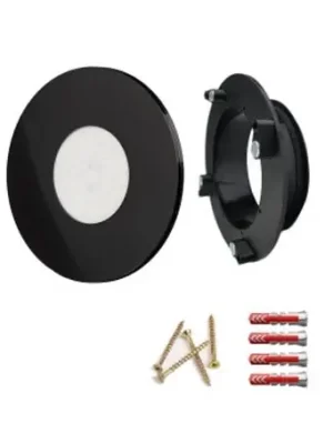 Luftuj Vyústka VZT pro rekuperaci se světlem LUFTOMET LUMEN plast kruh černý mat Doprava Zdarma