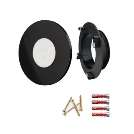 Luftuj Vyústka VZT pro rekuperaci se světlem LUFTOMET LUMEN plast kruh černý mat Doprava Zdarma