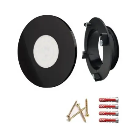 Luftuj Vyústka VZT pro rekuperaci se světlem LUFTOMET LUMEN plast kruh černý lesk Horká Nabídka