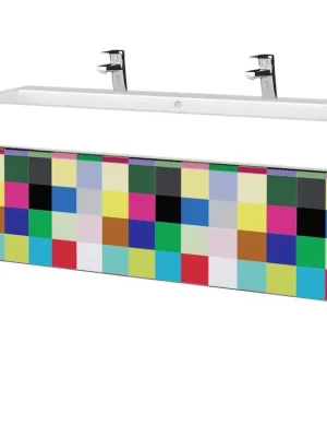 Zlevněný Koupelnová skříňka VARIANTE SZZ 120 pro umyvadlo Duravit Vero - N01 Bílá lesk / IND Individual