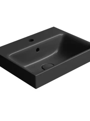 Značkový Sapho NUBES keramické umyvadlo 50x40cm, černá mat 9682126