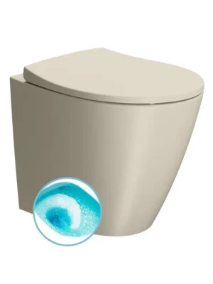 Značkový Sapho MODO WC mísa stojící, Swirlflush, 37x52cm, spodní/zadní odpad, creta dual-mat 981008