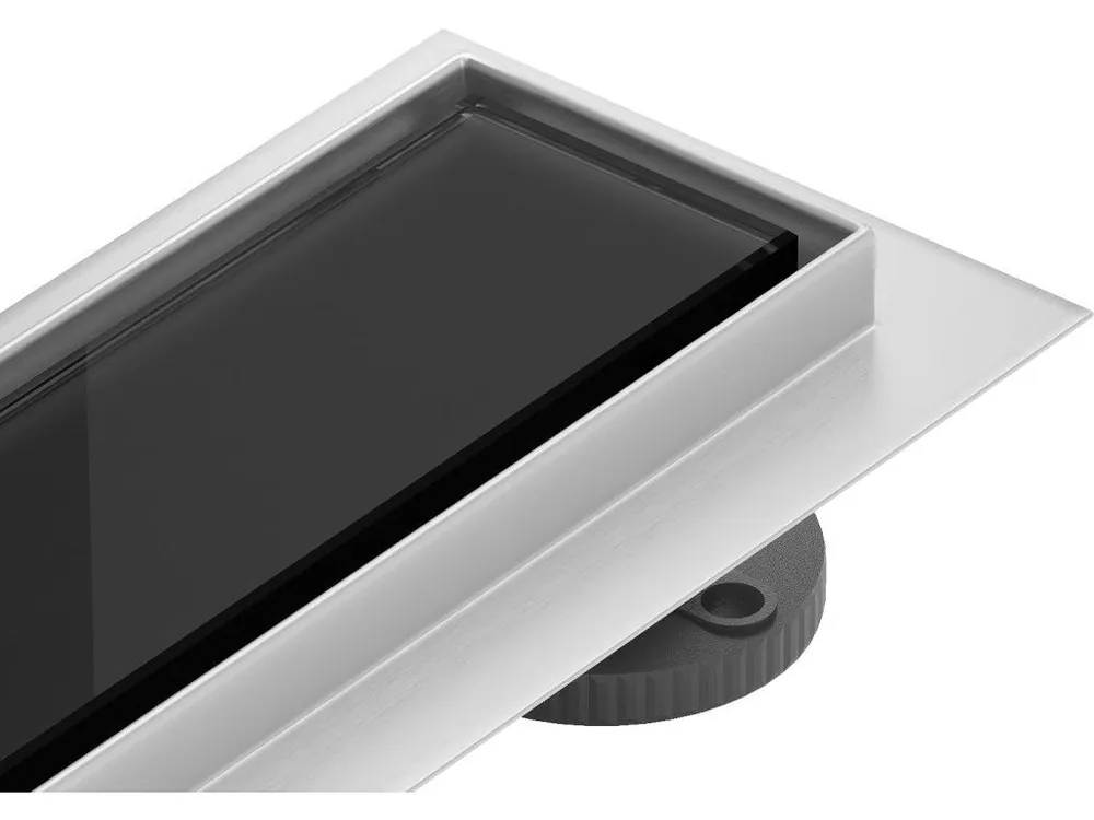 MEXEN/S - Flat MGB podlahový žlab 50 cm černá sklo 1026050-15 Doprava Zdarma