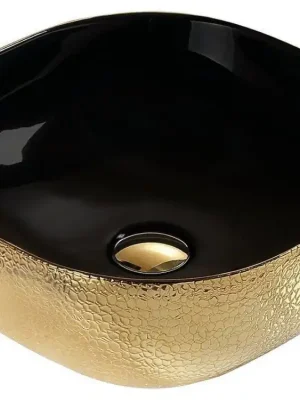 Must-Have MEXEN - Vera umyvadlo na desku 42x42 cm zlatá / černá 21074177