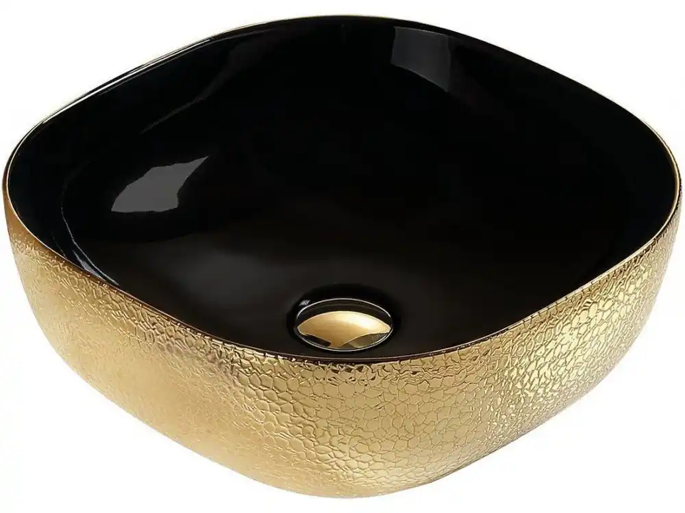 Must-Have MEXEN - Vera umyvadlo na desku 42x42 cm zlatá / černá 21074177