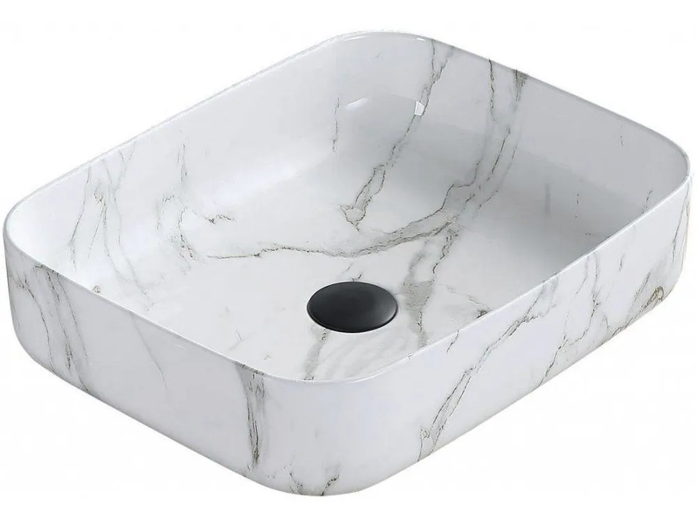 MEXEN - Carla umyvadlo na desku 50x39 cm bílá kámen 21555092 Ověřený