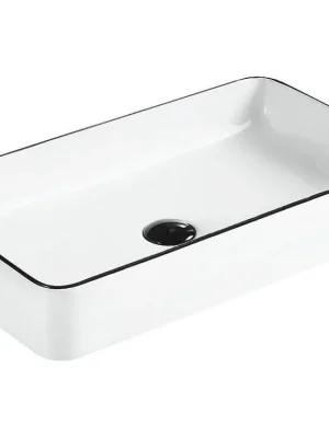 MEXEN - Nadia umyvadlo na desku 60x35 cm bílá / černá 21616007 Výprodej