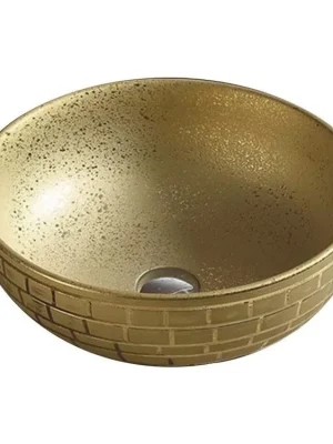MEXEN - Brian umyvadlo na desku 40x40 cm zlato 22064052 Bezpečná Platba