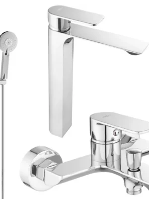 Vysoce Kvalitní MEXEN/S - Alexset DS40 Set umyvadlové a vanové baterie s příslušenstvím, chrom 71213DS40-00