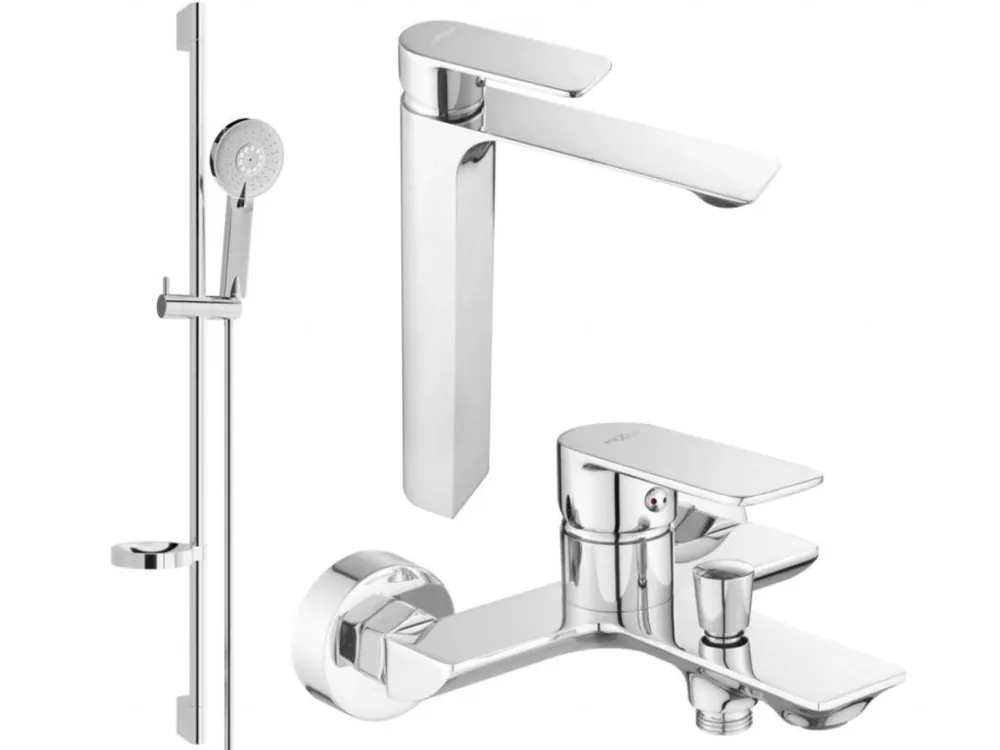 Vysoce Kvalitní MEXEN/S - Alexset DS40 Set umyvadlové a vanové baterie s příslušenstvím, chrom 71213DS40-00