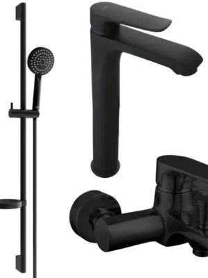 MEXEN/S - Pecos DS75 Set umyvadlové a vanové baterie s příslušenstvím, černá 72713DS75-70 Objednat Nyní