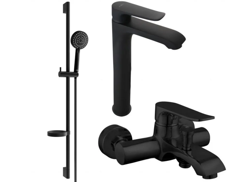 MEXEN/S - Pecos DS75 Set umyvadlové a vanové baterie s příslušenstvím, černá 72713DS75-70 Objednat Nyní