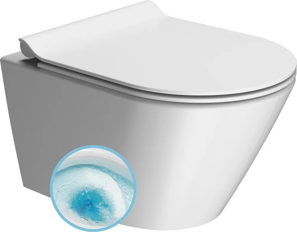 Akční Cena GSI KUBE X závěsná WC mísa, GeniusFlush, 36x50cm, bílá dual-mat 941209