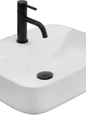 Zlevněný Umyvadlo na desku Rea Martina 51,5x41 cm, s otvorem pro baterii, bílá - REA-U6646