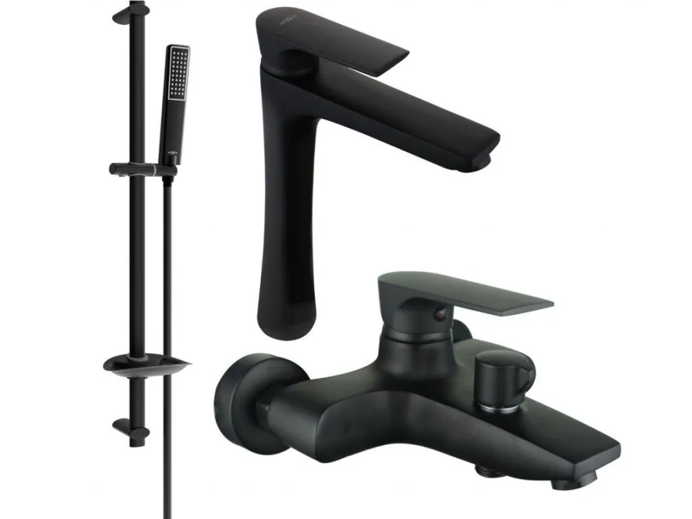 Zlevněný MEXEN/S - Axel DB72 SET vanová a umyvadlová baterie, černá 73813DB72-70