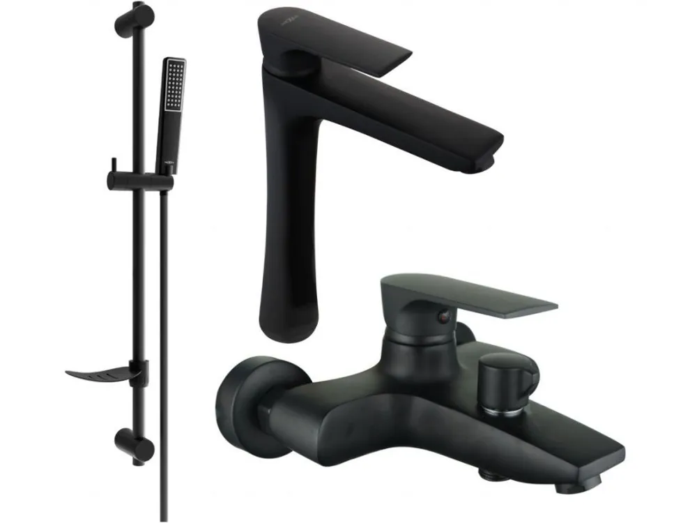 Značkový MEXEN/S - Axel DF72 SET vanová a umyvadlová baterie, czar 73813DF72-70