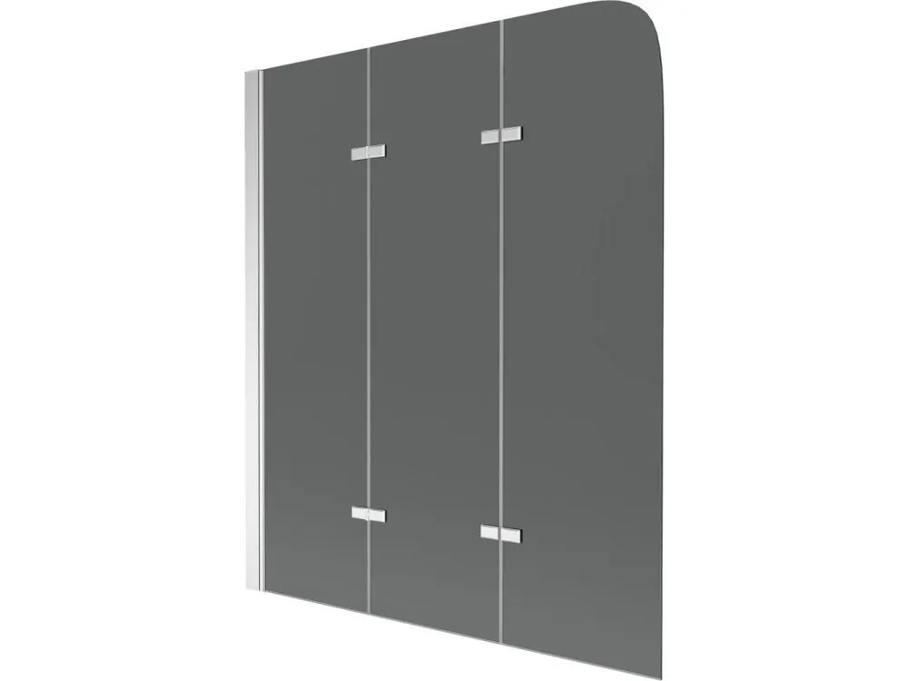 Novinka MEXEN - Felix vanová zástěna trojkřídlá 120x140, grafit, chrom 890-120-003-01-40