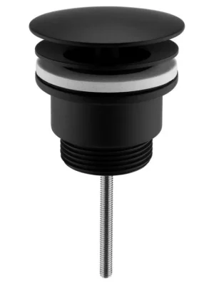 Akce Sapho Umyvadlová výpust 5/4“, neuzavíratelná, velká zátka, 5-65mm, černá mat CV3004B