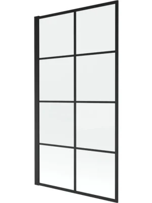 Poslední Šance MEXEN - Alex vanová zástěna 1-wing 80x140, černá vzor fi 893-080-000-70-77