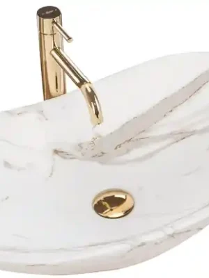 Zlevněný Umyvadlo na desku REA ROYAL 60,5x36cm matná láva - REA-U8598