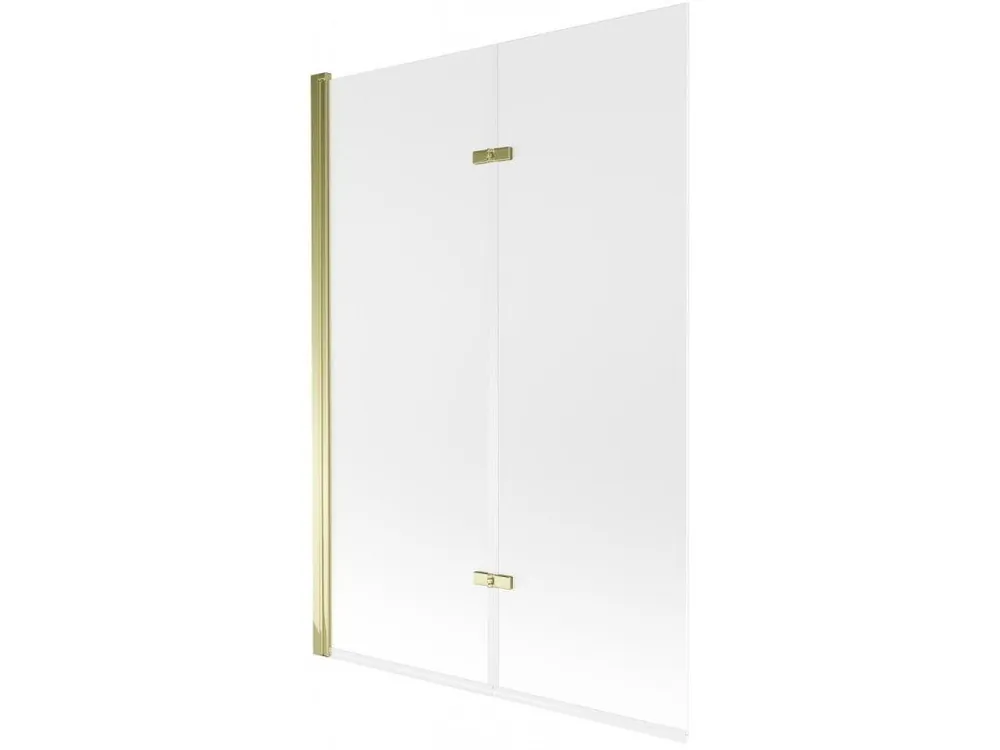 Časově Omezené MEXEN - Castor vanová zástěna 2-křídlo 120x150, dekor, zlato 892-120-002-50-30