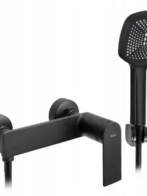 Zlevněný Sprchová baterie - set se sprchou 150 mm REA Storm černá - REA-B8033