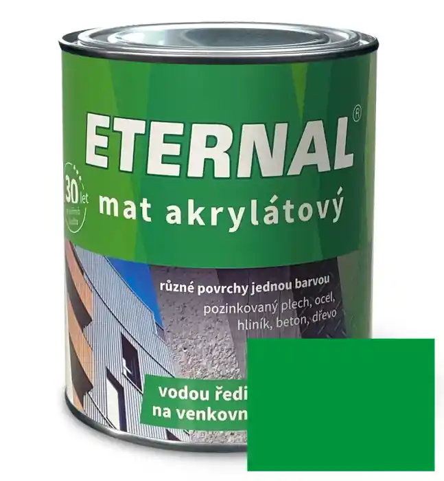 Značkový AUSTIS ETERNAL mat akrylátový 0,7 kg zelená 06