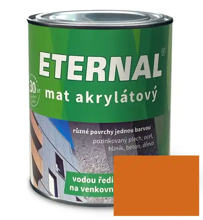 Značkový AUSTIS ETERNAL mat akrylátový 0,7 kg cihlově červená 08