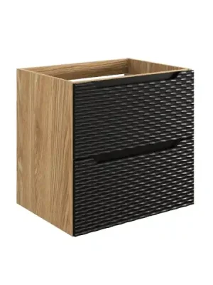 Značkový Comad Koupelnová skříňka pod umyvadlo 60x57x46cm Ocean Black 82-60-2S  černá/dub