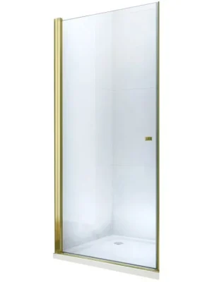 MEXEN - PRETORIA křídlové dveře 90x190 cm 6mm, zlatá,  se stěnovým profilem 852-090-000-50-00 Expresní Doručení