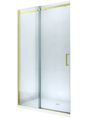Nejlepší Cena MEXEN - OMEGA posuvné dveře 130x190 cm 8 mm zlatá, transparent se sadou pro niku 825-130-000-50-00