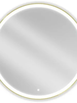 Vysoce Kvalitní MEXEN - Esso zrcadlo s osvětlením 100, LED 6000K zlatý rám 9825-100-100-611-50