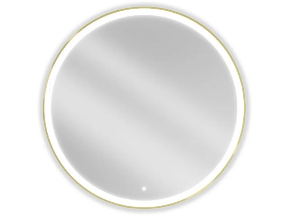 Vysoce Kvalitní MEXEN - Esso zrcadlo s osvětlením 100, LED 6000K zlatý rám 9825-100-100-611-50