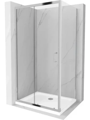 Akční Cena MEXEN/S - Apia Sprchový kout 140x90, transparent, chrom + vanička se sifonem 840-140-090-01-00-4010