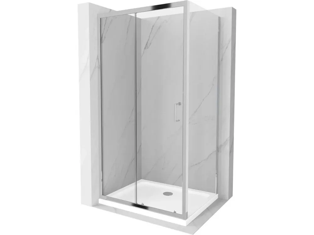 Akční Cena MEXEN/S - Apia Sprchový kout 140x90, transparent, chrom + vanička se sifonem 840-140-090-01-00-4010