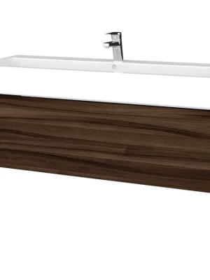 Akce Koupelnová skříňka VARIANTE SZZ 120 pro umyvadlo Duravit Vero - D06 Ořech / D06 Ořech