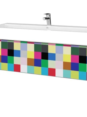 Značkový Koupelnová skříňka VARIANTE SZZ 120 pro umyvadlo Duravit Vero - N01 Bílá lesk / IND Individual