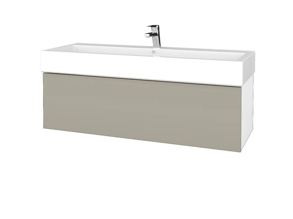 Akční Cena Koupelnová skříňka VARIANTE SZZ 120 pro umyvadlo Duravit Vero - N01 Bílá lesk / M05 Béžová mat