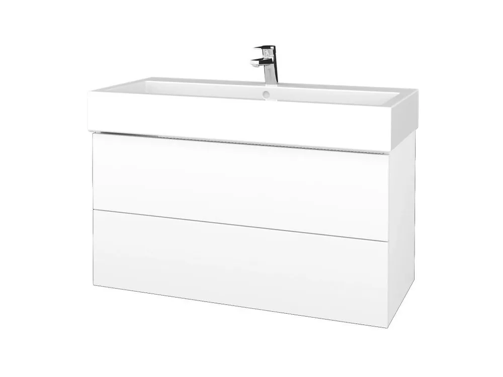 Akce Koupelnová skříňka VARIANTE SZZ2 100 pro umyvadlo Duravit Vero - N01 Bílá lesk / L01 Bílá vysoký lesk