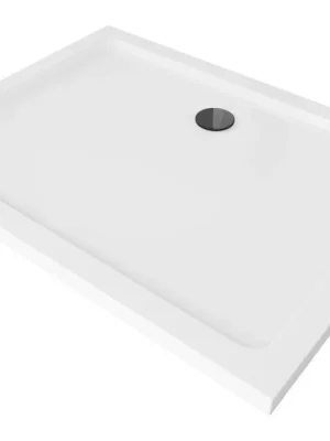 MEXEN/S - Flat sprchová vanička obdélníková slim 130 x 90, bílá + černý sifon 40109013B Cenově Výhodný