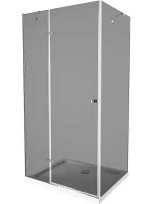 Zlevněný MEXEN/S - Roma sprchový kout 90x110, grafit, chrom + bílá vanička se sifonem 854-090-110-01-40-4010