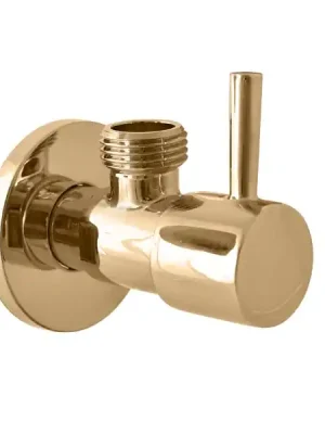 Zlevněný Rav Slezák Ventil rohový 1/2“ x 1/2“ kulatý - zlato lesk - RV0212Z