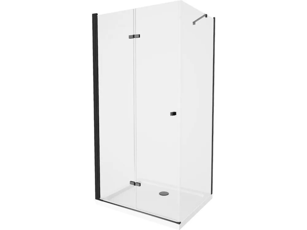 Značkový MEXEN/S - Lima sprchový kout 120x70, transparent, černá + bílá vanička se sifonem 856-120-070-70-00-4010B
