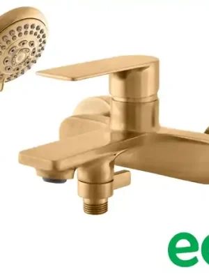 Akční Cena Rav Slezák NIL Vanová baterie se sprchou 150 mm zlatá kartáčovaná NL154.5/1ZK