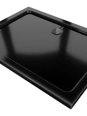 Akční Cena MEXEN/S - Flat Sprchová vanička obdélníková slim 140 x 100, černá + černý sifon 40701014B