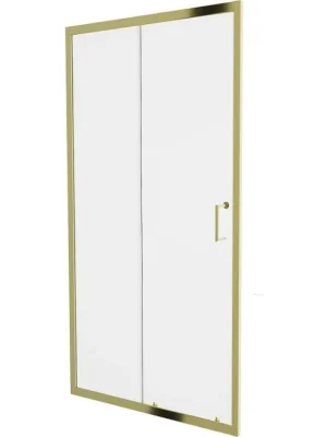 Značkový MEXEN - Apia posuvné sprchové dveře 140, transparent, zlaté 845-140-000-50-00