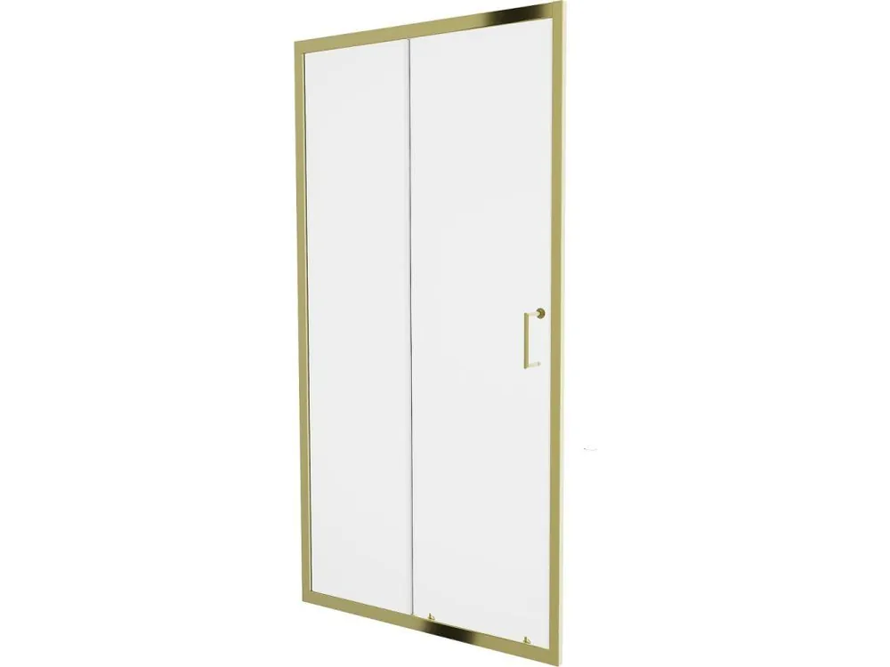 Značkový MEXEN - Apia posuvné sprchové dveře 140, transparent, zlaté 845-140-000-50-00