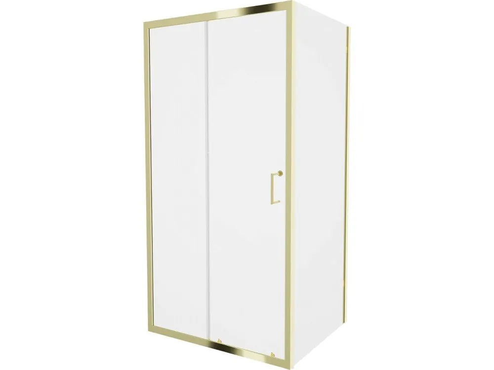 Akce MEXEN/S - Apia sprchový kout obdélník 130x80, transparent, zlatá 840-130-080-50-00