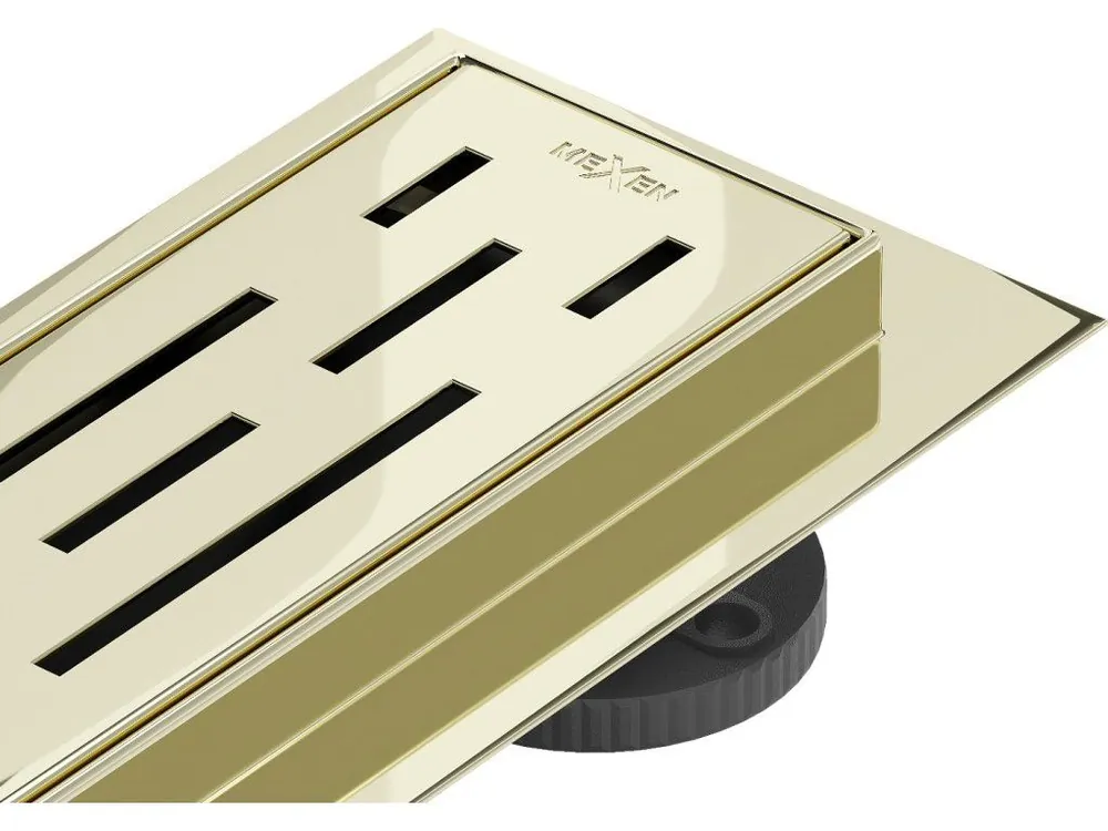 Zlevněný MEXEN/S - Flat 360° M01 podlahový žlab otočný 100, zlatý 1520100-40