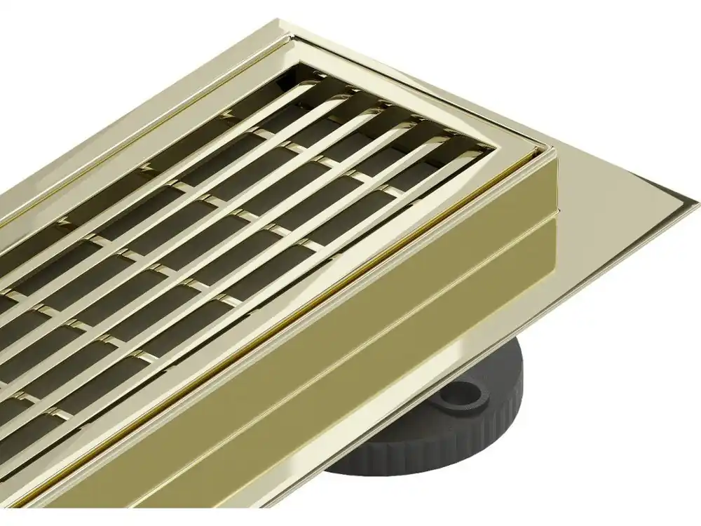 Akce MEXEN/S - Flat 360° M33 podlahový žlab otočný 80, zlatý 1533080-40